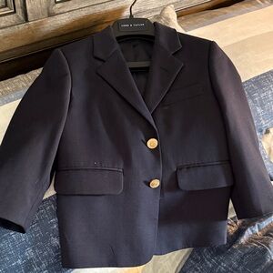 Lord & Taylor Navy Blazer with Gold Buttons